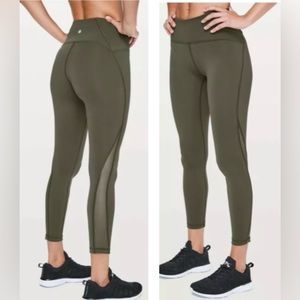 Lululemon Train Times 7/8 ( 25”) Pant Size 2 Dark Olive Green